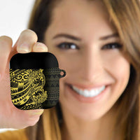 Yellow Couple Dolphins Maori Polynesian Style AirPods Case LT9 Yellow - Polynesian Pride