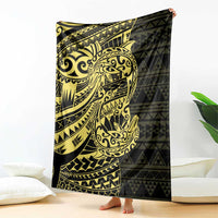 Yellow Couple Dolphins Maori Polynesian Style Blanket LT9 - Polynesian Pride