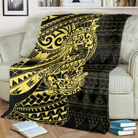Yellow Couple Dolphins Maori Polynesian Style Blanket LT9 - Polynesian Pride