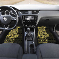 Yellow Couple Dolphins Maori Polynesian Style Car Mats LT9 Set 2pcs - Front Yellow - Polynesian Pride