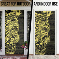 Yellow Couple Dolphins Maori Polynesian Style Door Cover - Polynesian Pride
