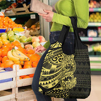 Yellow Couple Dolphins Maori Polynesian Style Grocery Bag LT9 - Polynesian Pride