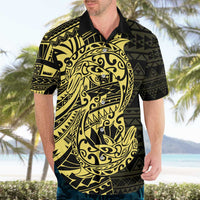 Yellow Couple Dolphins Maori Polynesian Style Hawaiian Shirt LT9 - Polynesian Pride