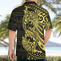 Yellow Couple Dolphins Maori Polynesian Style Hawaiian Shirt LT9 - Polynesian Pride