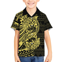 Yellow Couple Dolphins Maori Polynesian Style Hawaiian Shirt LT9 - Polynesian Pride