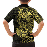 Yellow Couple Dolphins Maori Polynesian Style Hawaiian Shirt LT9 - Polynesian Pride