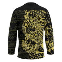Yellow Couple Dolphins Maori Polynesian Style Hockey Jersey LT9 - Polynesian Pride