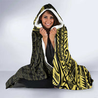 Yellow Couple Dolphins Maori Polynesian Style Hooded Blanket LT9 - Polynesian Pride
