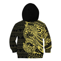 Yellow Couple Dolphins Maori Polynesian Style Kid Hoodie