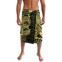 Yellow Couple Dolphins Maori Polynesian Style Lavalava LT9 Yellow - Polynesian Pride