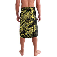 Yellow Couple Dolphins Maori Polynesian Style Lavalava LT9 - Polynesian Pride