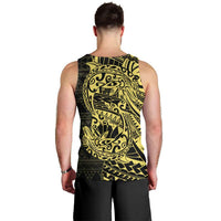Yellow Couple Dolphins Maori Polynesian Style Men Tank Top LT9 - Polynesian Pride