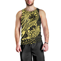 Yellow Couple Dolphins Maori Polynesian Style Men Tank Top LT9 - Polynesian Pride