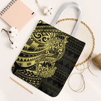 Yellow Couple Dolphins Maori Polynesian Style Tote Bag - Polynesian Pride