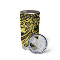 Yellow Couple Dolphins Maori Polynesian Style Tumbler Cup LT9 - Polynesian Pride