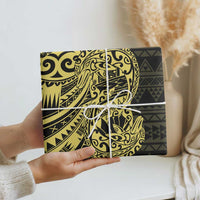 Yellow Couple Dolphins Maori Polynesian Style Wrapping Paper - Polynesian Pride