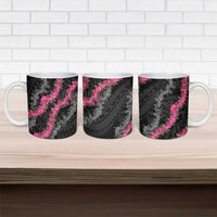 Guam Bougainvillea Lei Ceramic Mug Chamorro Tribal Pattern - Polynesian Pride