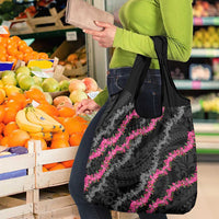 Guam Bougainvillea Lei Grocery Bag Chamorro Tribal Pattern
