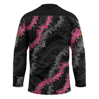 Guam Bougainvillea Lei Hockey Jersey Chamorro Tribal Pattern LT9 - Polynesian Pride