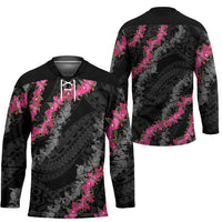 Guam Bougainvillea Lei Hockey Jersey Chamorro Tribal Pattern LT9 - Polynesian Pride