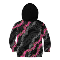 Guam Bougainvillea Lei Kid Hoodie Chamorro Tribal Pattern