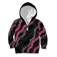 Guam Bougainvillea Lei Kid Hoodie Chamorro Tribal Pattern