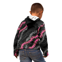 Guam Bougainvillea Lei Kid Hoodie Chamorro Tribal Pattern