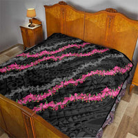 Guam Bougainvillea Lei Quilt Chamorro Tribal Pattern