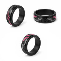 Guam Bougainvillea Lei Spinner Ring Chamorro Tribal Pattern - Polynesian Pride