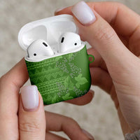 Hawaii Molokai Island Kukui Nut Flowers AirPods Case Tribal Kakau Pattern LT9 - Polynesian Pride