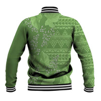 Hawaii Molokai Island Kukui Nut Flowers Baseball Jacket Tribal Kakau Pattern LT9 - Polynesian Pride