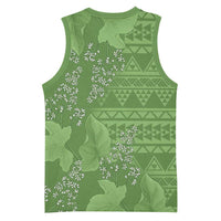 Hawaii Molokai Island Kukui Nut Flowers Basketball Jersey Tribal Kakau Pattern - Polynesian Pride