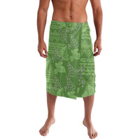 Hawaii Molokai Island Kukui Nut Flowers Lavalava Tribal Kakau Pattern LT9 Green - Polynesian Pride