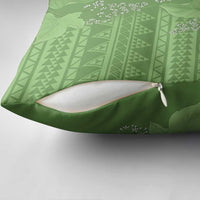 Hawaii Molokai Island Kukui Nut Flowers Pillow Cover Tribal Kakau Pattern - Polynesian Pride