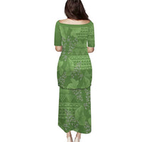 Hawaii Molokai Island Kukui Nut Flowers Puletasi Tribal Kakau Pattern LT9 - Polynesian Pride