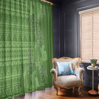 Hawaii Molokai Island Kukui Nut Flowers Window Curtain Tribal Kakau Pattern LT9 - Polynesian Pride
