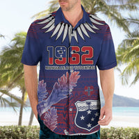 Custom Samoa 1962 Independence Day Custom Hawaiian Shirt Manuia le Aso Tuto'atasi Ula Nifo Blue Art LT9 - Polynesian Pride