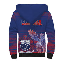 Custom Samoa 1962 Independence Day Custom Sherpa Hoodie Manuia le Aso Tuto'atasi Ula Nifo Blue Art LT9 - Polynesian Pride