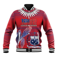 Custom Samoa 1962 Independence Day Custom Baseball Jacket Manuia le Aso Tuto'atasi Ula Nifo Red Art LT9 Unisex Red - Polynesian Pride