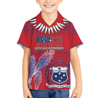 Custom Samoa 1962 Independence Day Custom Hawaiian Shirt Manuia le Aso Tuto'atasi Ula Nifo Red Art LT9 - Polynesian Pride