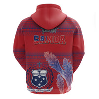 Custom Samoa 1962 Independence Day Custom Zip Hoodie Manuia le Aso Tuto'atasi Ula Nifo Red Art