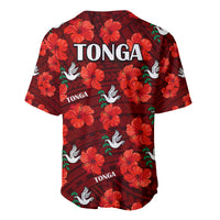 Tonga Rugby Baseball Jersey Polynesian Style With Hibiscus LT9 - Polynesian Pride