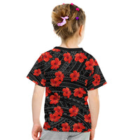 Polynesian Pride Hawaii Style With Hibiscus Kid T Shirt Black LT9 - Polynesian Pride