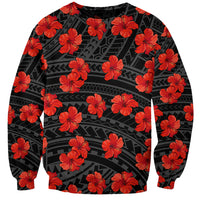 Polynesian Pride Hawaii Style With Hibiscus Sweatshirt Black LT9 Unisex Black - Polynesian Pride