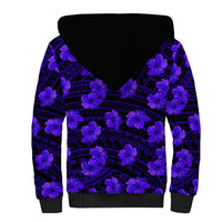 Polynesian Pride Hawaii Style With Hibiscus Sherpa Hoodie Blue LT9 - Polynesian Pride
