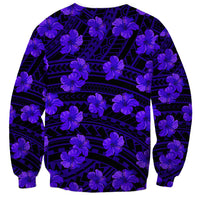 Polynesian Pride Hawaii Style With Hibiscus Sweatshirt Blue LT9 - Polynesian Pride