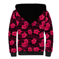 Polynesian Pride Hawaii Style With Hibiscus Sherpa Hoodie Pink LT9 - Polynesian Pride