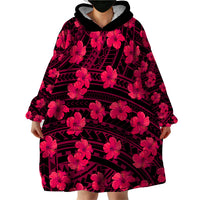 Polynesian Pride Hawaii Style With Hibiscus Wearable Blanket Hoodie Pink LT9 - Polynesian Pride