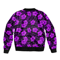 Polynesian Pride Hawaii Style With Hibiscus Bomber Jacket Purple LT9 - Polynesian Pride