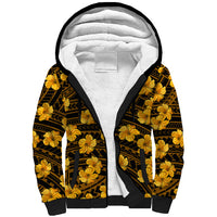 Polynesian Pride Hawaii Style With Hibiscus Sherpa Hoodie Yellow LT9 Unisex Yellow - Polynesian Pride